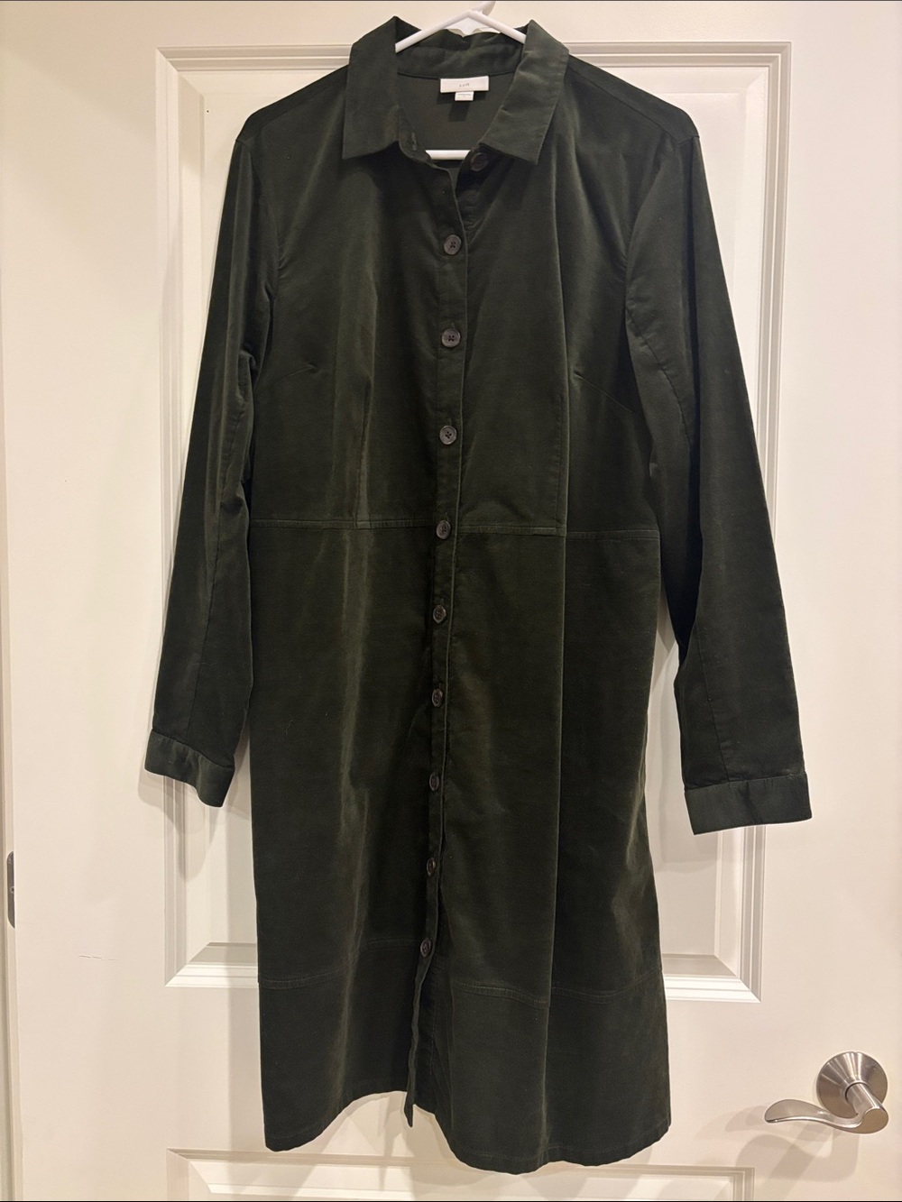 Like new J. Jill Olive Green Button-Front dress - L